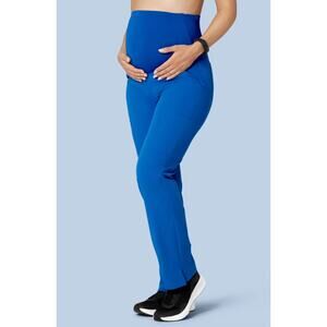 NEW Mandala Maternity Cargo Scrub Pants Royal Blue Small Tall